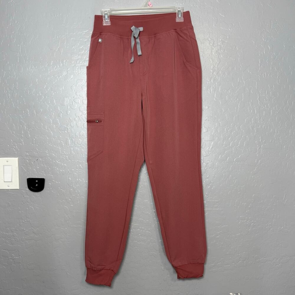 Figs Womens Zamora High Waisted Jogger Scrub Pant Mauve, Small Regular